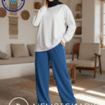 بنطلون ميلتون وايد ليج لون ازرق