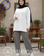 بنطلون ميلتون وايد ليج لون رمادي غامق