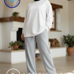 بنطلون ميلتون وايد ليج لون رمادي