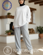 بنطلون ميلتون وايد ليج لون رمادي