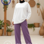 بنطلون ميلتون وايد ليج لون بنفسجي