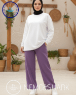 بنطلون ميلتون وايد ليج لون بنفسجي